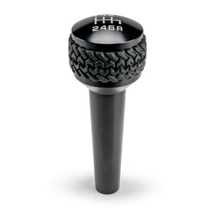 Jeep Wrangler TJ Shift Knob - DV8 Offroad - 'Tired Tread' Design, 6-Speed - Black - `05-`06